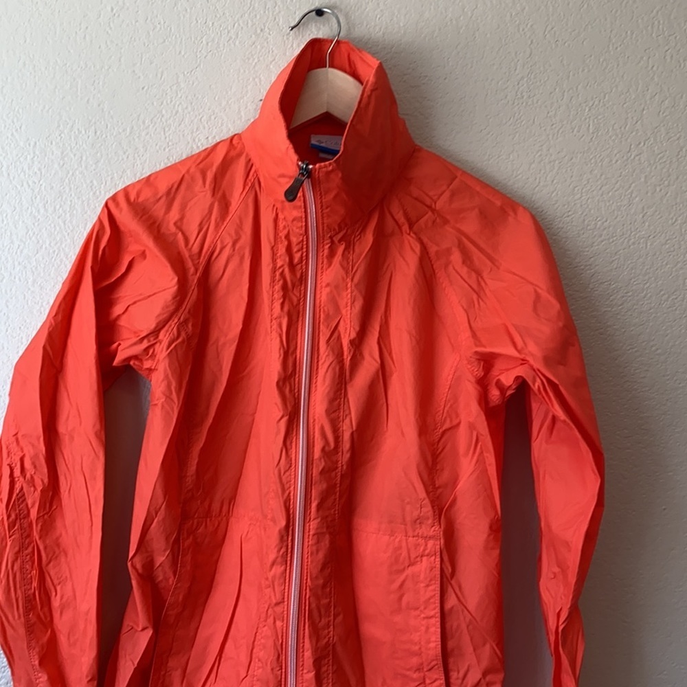 Columbia Windbreaker Jacket Orange Size Small - Picture 3 of 11